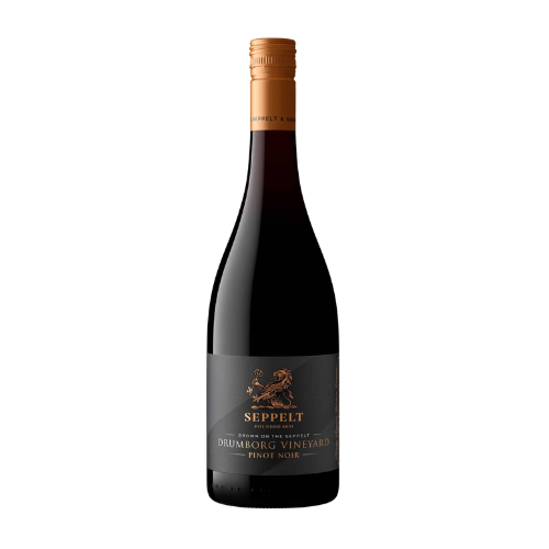2020 Seppelt Drumborg Pinot Noir wine bottle on a white background