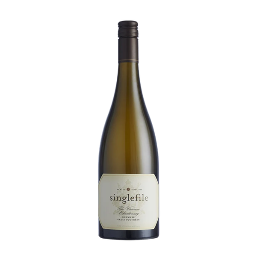 2020 Singlefile The Vivienne Chardonnay in a white background