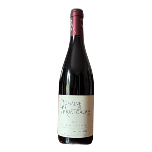 2021 Domaine de Montcalmes Terroir du Larzac wine bottle on a white background