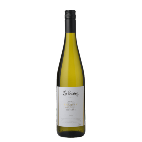 2021 Leo Buring DWT20 Leopold wine bottle on a white background
