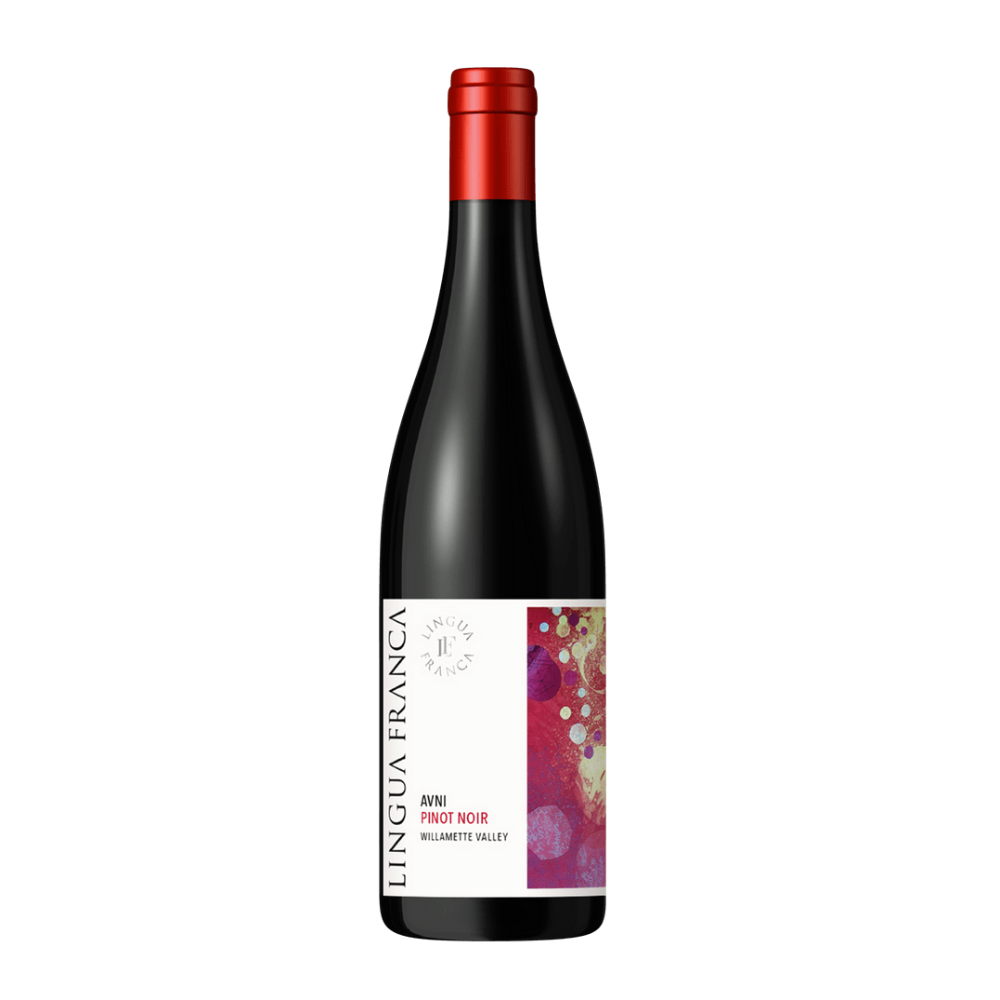 2021 Lingua Franca Avni Pinot Noir in a white background