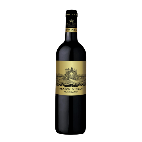 2021 Blason d’Issan wine bottle on a white background