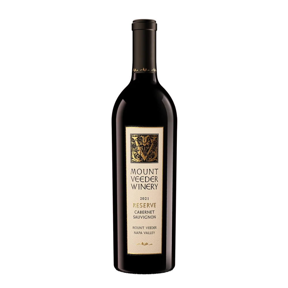 2021 Mount Veeder Winery Napa Valley Cabernet Sauvignon in a white background