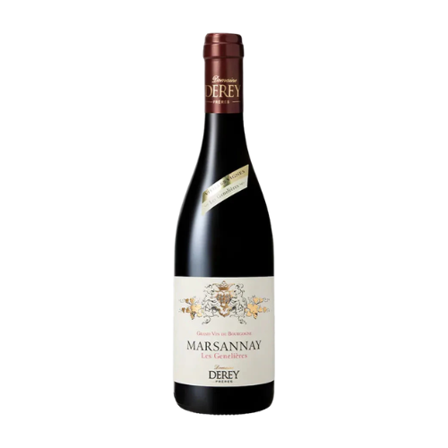 Derey Marsannay Les Genelieres Rouge 2021 Burgundy red wine bottle in white background