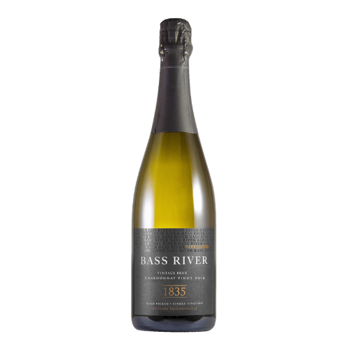 2022 Bass River Sparkling Brut in a white background