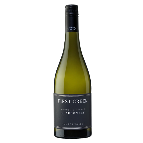 2022 First Creek Single Vineyard Merton Chardonnay in white background