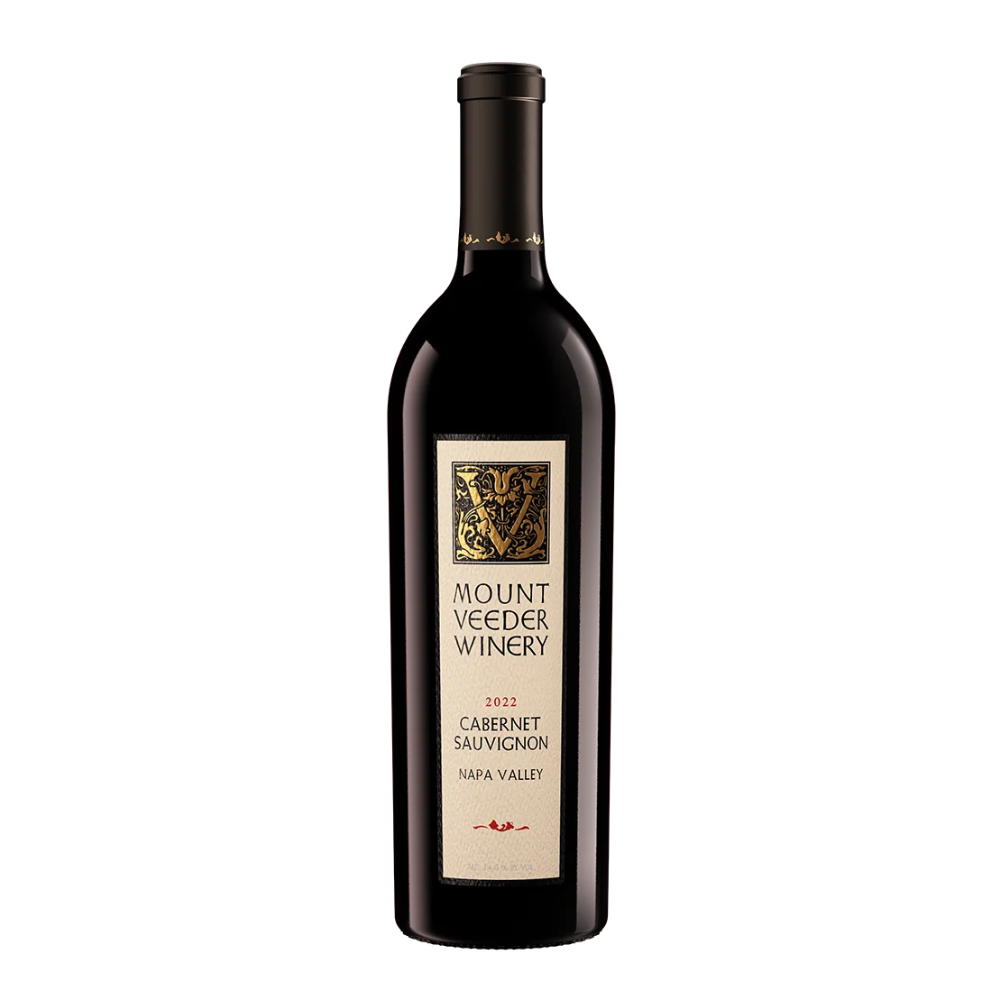 2022 Mount Veeder Winery Napa Valley Cabernet Sauvignon in a white background
