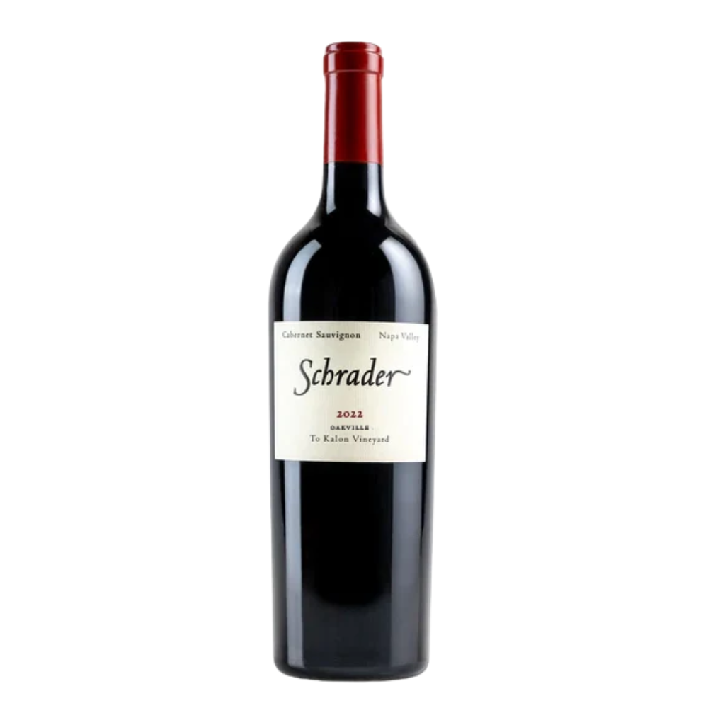 2022 Schrader Oakville Cabernet Sauvignon in a white background