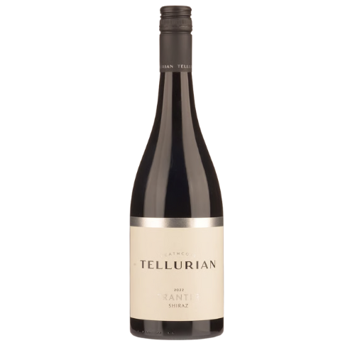 Tellurian Estate Tranter Shiraz 2022 red wine bottle