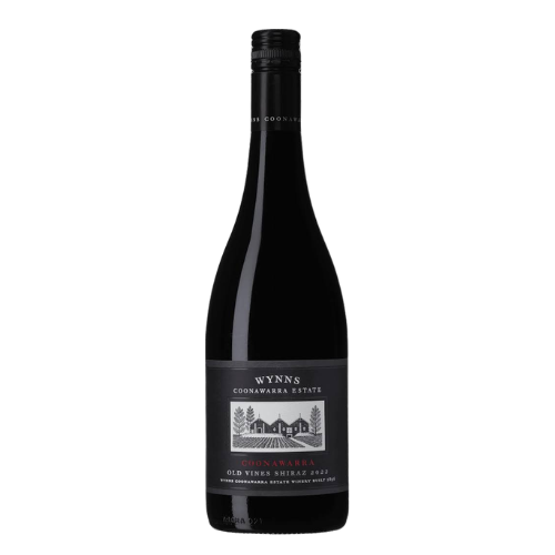 2022 Wynns Coonawarra Estate Old Vines wine bottle on a white background