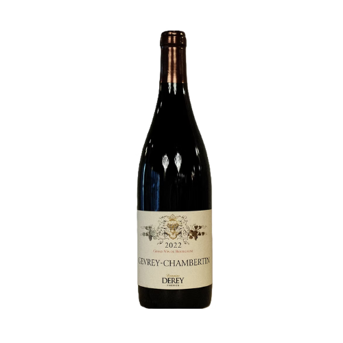 Derey Gevrey-Chambertin 2022 Burgundy red wine bottle in white background