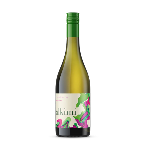 2023 Alkimi ‘Stefani’ Chardonnay in white background