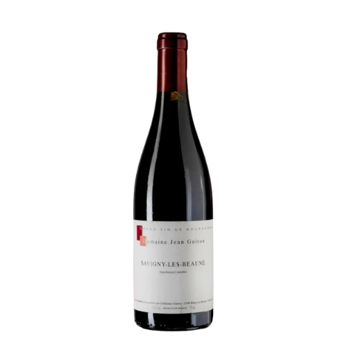 2023 Domaine Jean Guiton Savigny-lès-Beaune wine bottle on a white background