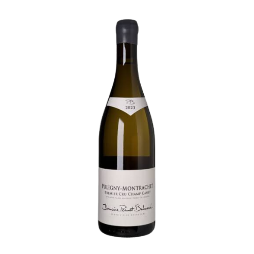 2023 Domaine Pernot Belicard Puligny 1er Cru Champs Canet wine bottle on a white background