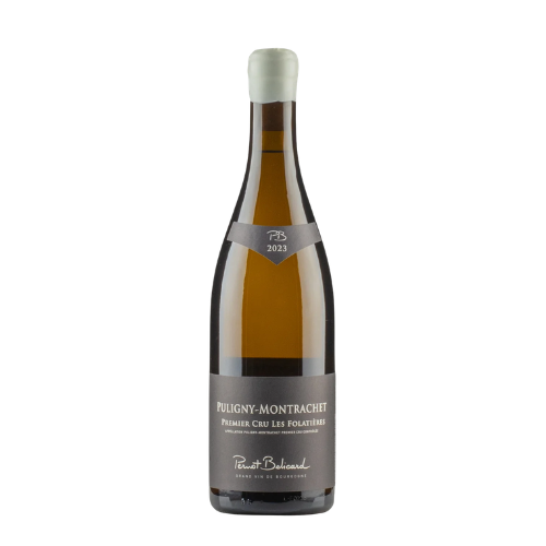 2023 Domaine Pernot Belicard Puligny 1er Cru Les Folatières wine bottle on a white background