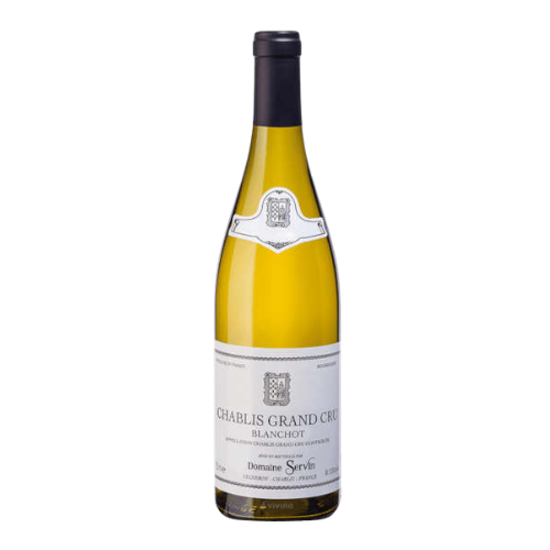 2023 Domaine Servin Chablis Grand Cru 'Blanchots' wine bottle on a white background