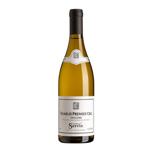2023 Domaine Servin Chablis Premier Cru 'Vaillons' wine bottle on a white background