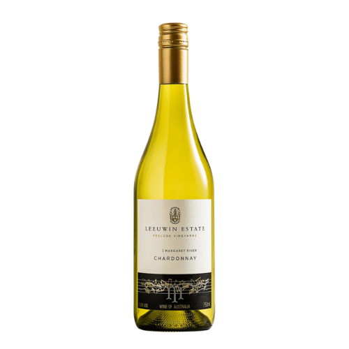 2023 Leeuwin Estate Prelude Chardonnay wine bottle on a white background