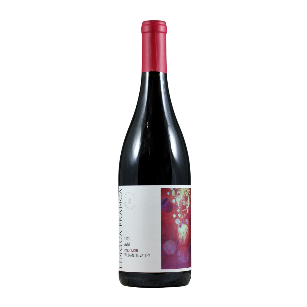 2023 Lingua Franca Avni Pinot Noir in a white background