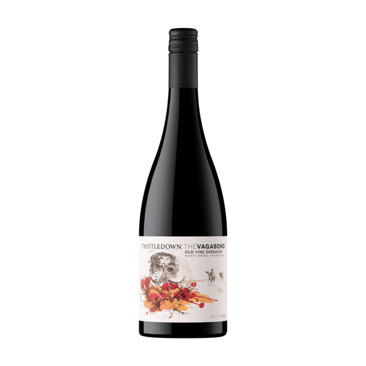 Thistledown Vagabond 2023 Australian red wine bottle in white background