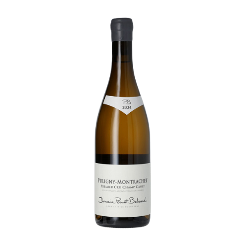 2024 Domaine Pernot Belicard Puligny 1er Cru Champs Canet wine bottle on a white background