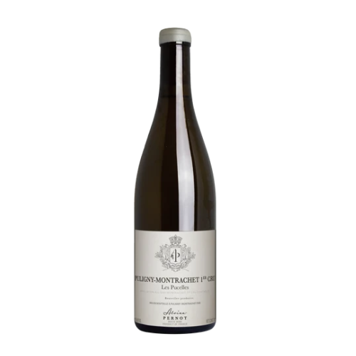 2024 Domaine Pernot Belicard Puligny 1er Cru Les Pucelles wine bottle on a white background