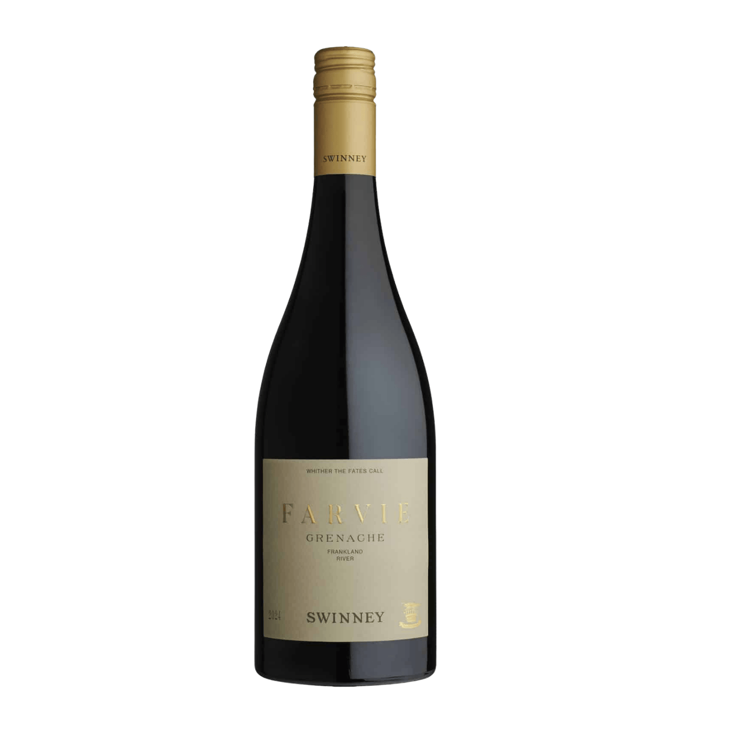 Swinney Farvie Grenache 2024 Frankland River red wine bottle in white background