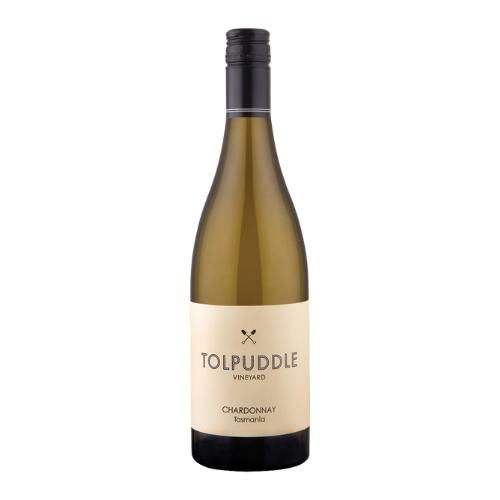 2024 Tolpuddle Vineyard Chardonnay wine bottle on a white background.