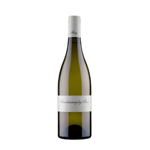 2025 By Farr Chardonnay wine bottle on a white background