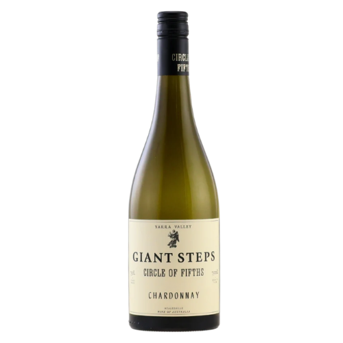 2025 Giant Steps Circle of Fifths Chardonnay wine bottle on a white background