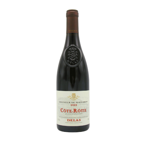 Delas Côte-Rôtie Seigneur de Maugiron Rouge 2022 red wine bottle in white background