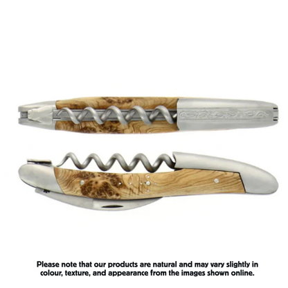 Stamped Bee Juniper Handle Pinot Engraving Satin finish