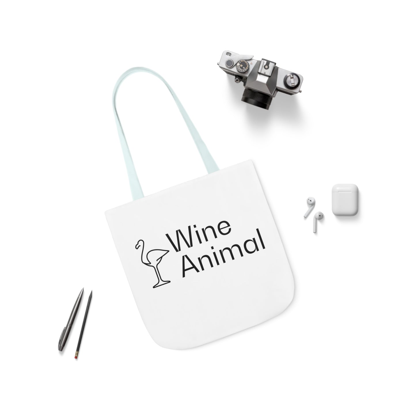 Wine Animal Canvas Tote Bag