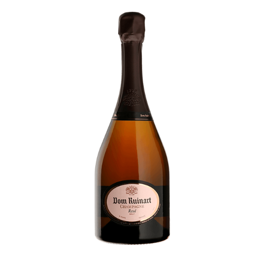 Ruinart Dom Ruinart Rosé 2009 Champagne bottle on a white background