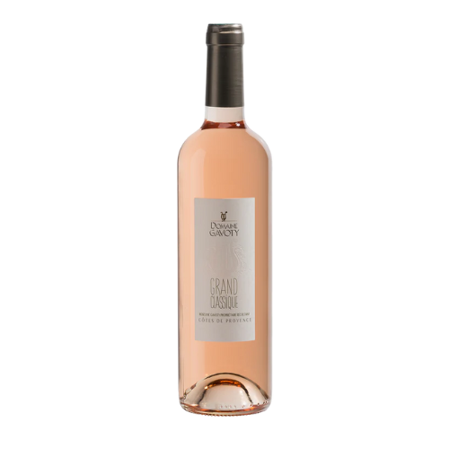 Bottle of 2022 Gavoty Rosé Grand Classique on a white background.