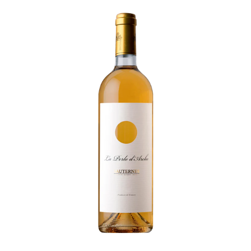 2022 La Perle d’Arche Sauternes half bottle (375ml) on a white background.