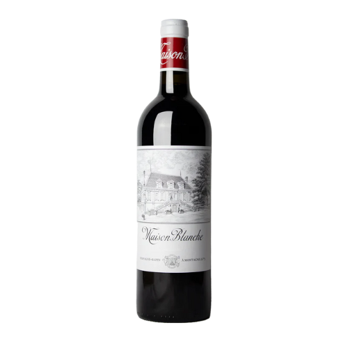 Bottle of 2019 Maison Blanche Montagne-Saint-Émilion on a white background.