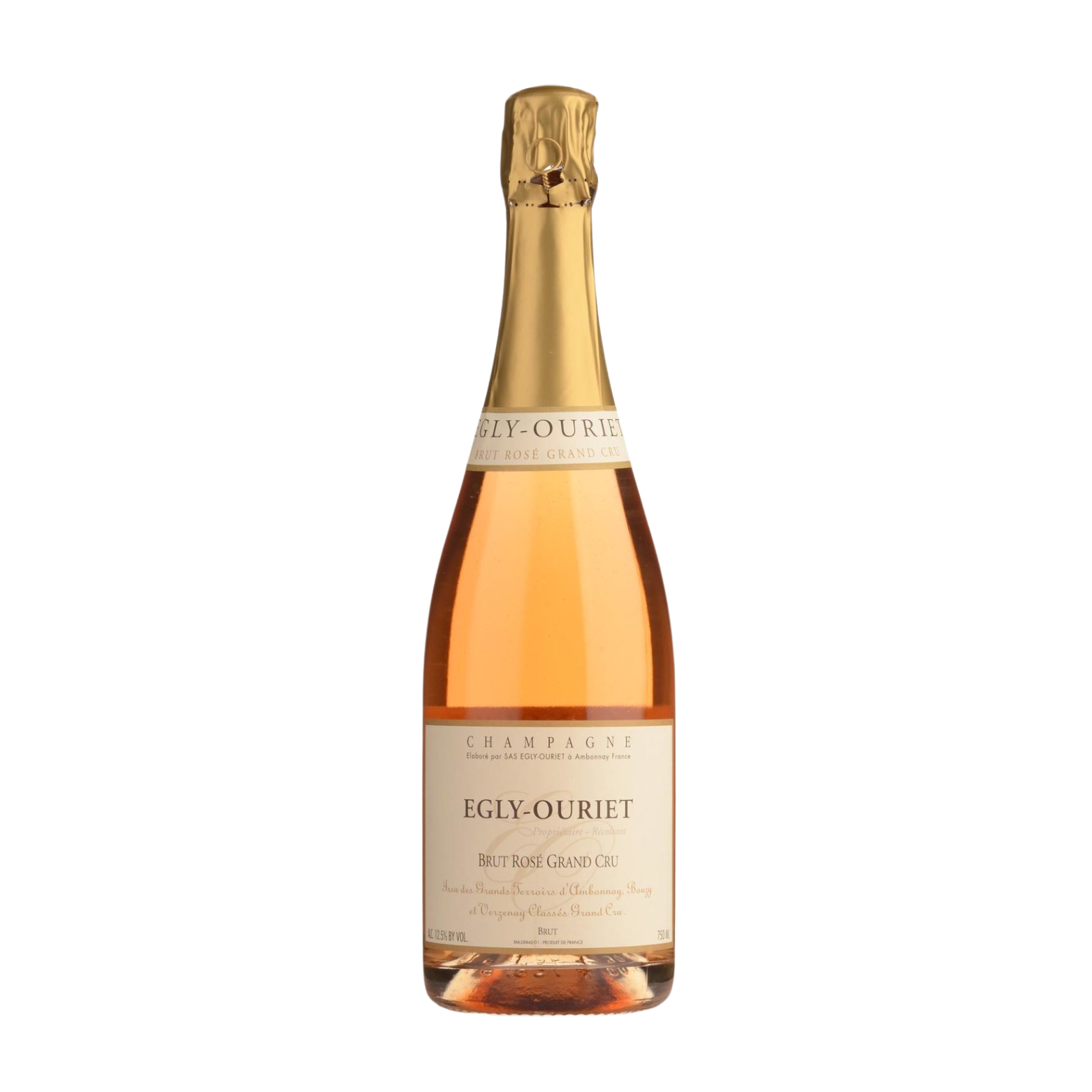 NV Egly Ouriet Rose (2011 Disgorge) in white background