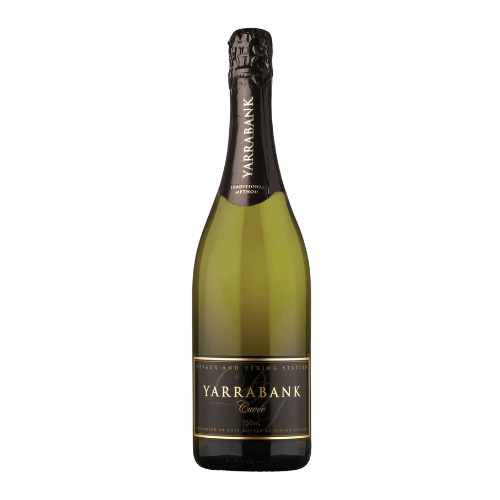 A bottle of NV Yering Station Yarrabank Sparkling Cuvée in white background.