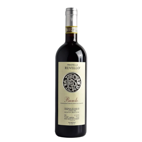 Fratelli Revello Barolo 2021 Piedmont red wine bottle in white background