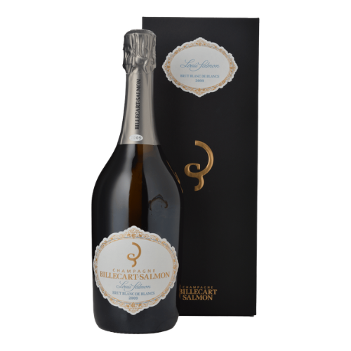 Billecart-Salmon Blanc de Blancs Cuvée Louis 2009 Champagne bottle on a white background