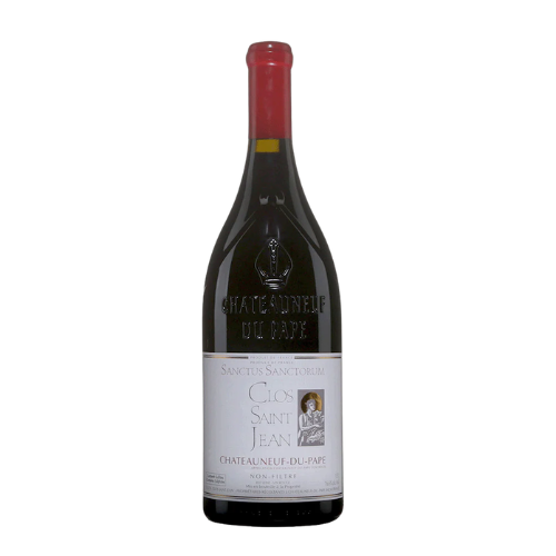 Clos Saint Jean Châteauneuf-du-Pape Sanctus Sanctorum 2022 red wine magnum 1.5L in white background