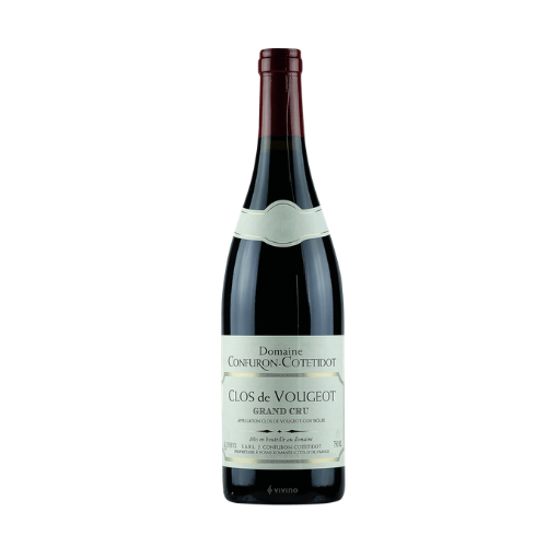 Confuron-Cotetidot Clos de Vougeot 2013 Grand Cru Burgundy red wine bottle in white background