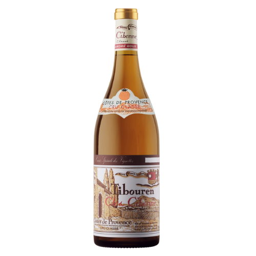 Cotes de Provence wine bottle with a label on a white background