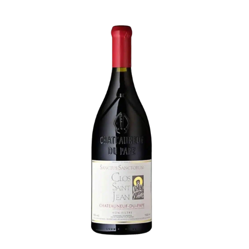 Clos Saint Jean Châteauneuf-du-Pape Sanctus Sanctorum 2021 red wine magnum 1.5L in white background