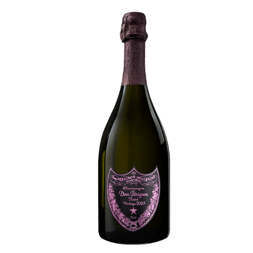 Dom Pérignon Vintage Rosé 2009 Champagne bottle on a white background