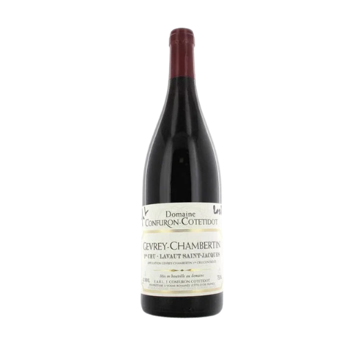 Confuron-Cotetidot Gevrey-Chambertin Lavaut Saint-Jacques 2016 Premier Cru Burgundy red wine bottle in white background