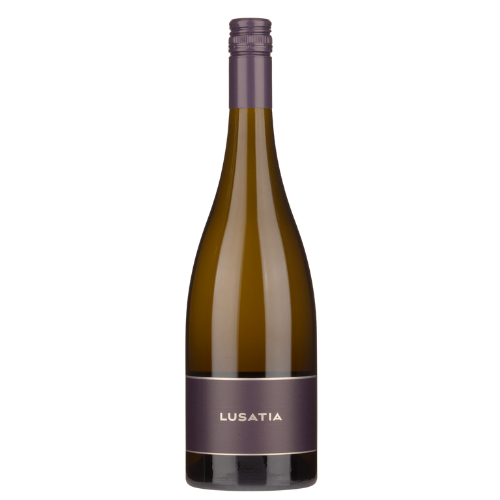 2019 Lusatia Park Chardonnay wine bottle on a white background