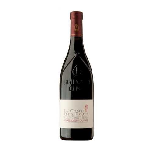 Clos Saint Jean Châteauneuf-du-Pape La Combe des Fous Rouge 2015 red wine methuselah 6L in white background