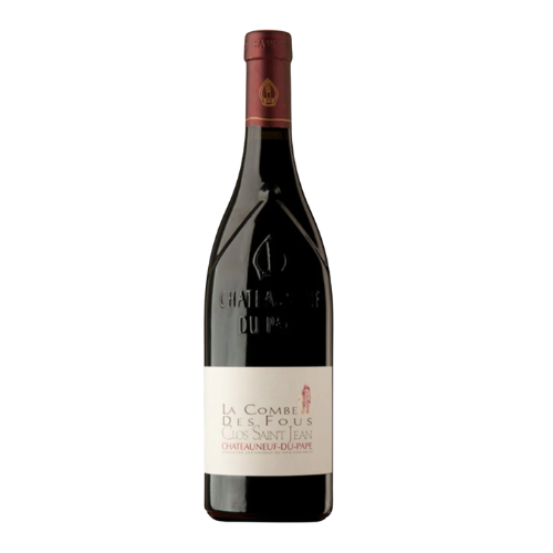 Clos Saint Jean Châteauneuf-du-Pape La Combe des Fous Rouge 2015 red wine jeroboam 3L in white background